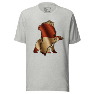 Grønland T-shirt med Isbjørn og Flag – Unisex Grafisk T-shirt