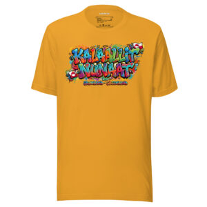 KALAALLIT NUNAAT Graffiti T-shirt  Unik og Farverig Grønlandsk Streetwear